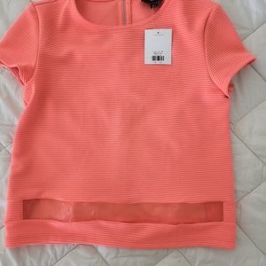 Top Shop Tops size US 4 Eur 36 UK 8 Neon Pinkish Orangy Red